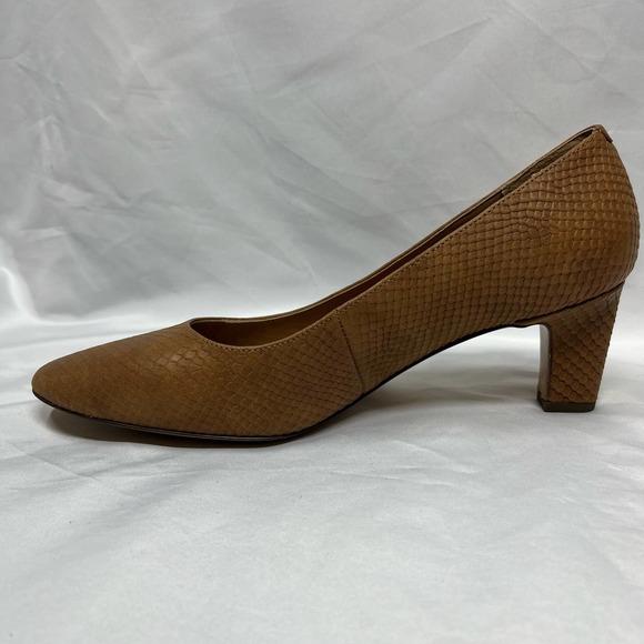 Vionic Heels Madison Mia Brown Leather Snakeskin Women’s Size 8.5 - Picture 4 of 14